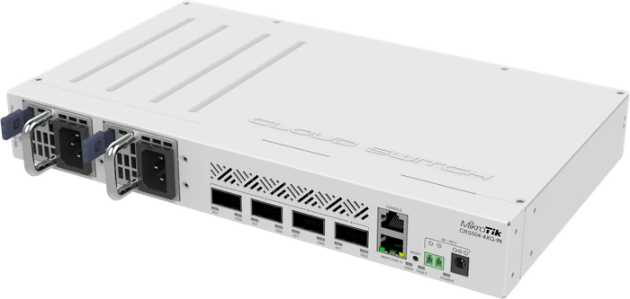 MikroTik Cloud Router Switch CRS504 Desktop 100G Managed Switch, 4x QSFP28