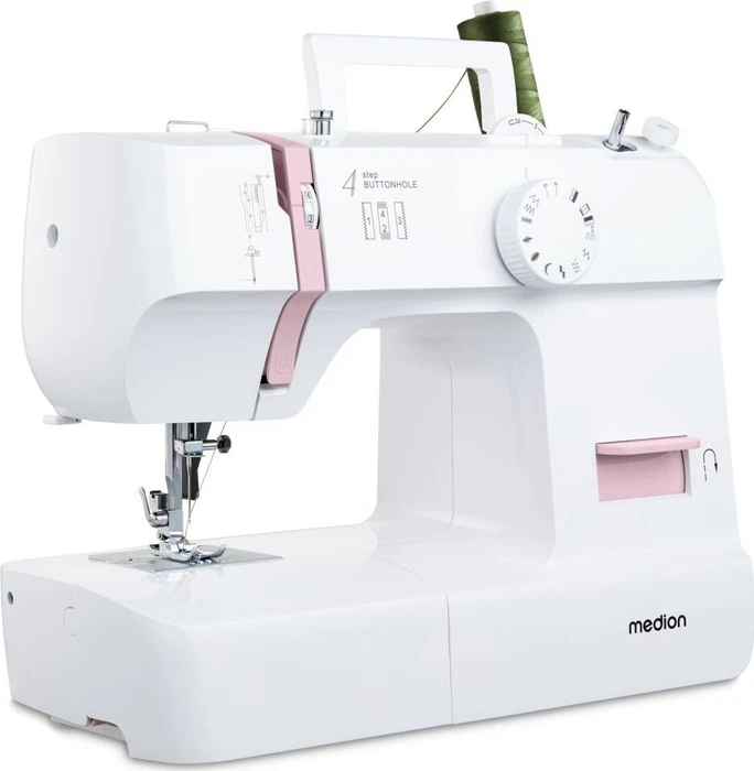 Medion Life SM70 MD11179 Nähmaschine weiß/rosa
