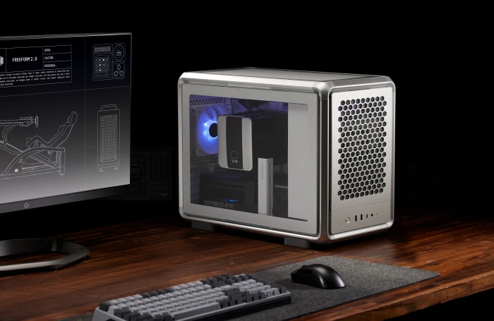 Cooler Master MasterFrame 400 Mesh, silber, Glasfenster