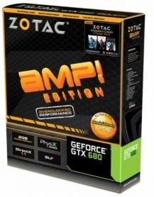 Zotac GeForce GTX 680 AMP!, 2GB GDDR5, 2x DVI, HDMI, DP