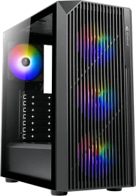 AZZA Source Black, schwarz, Glasfenster (CSAZ-203A02)