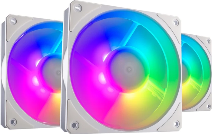 Cooler Master Mobius 120P ARGB White Edition, LED-Steuerung, 120mm, 3er-Pack