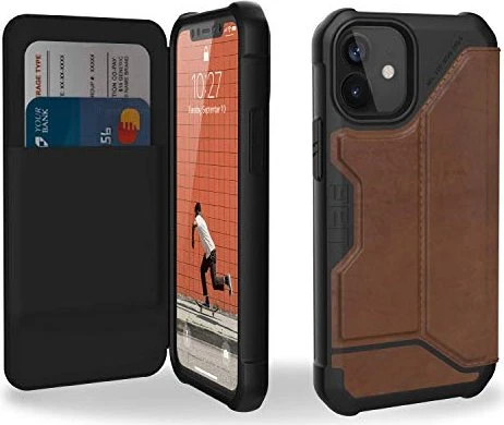 UAG Metropolis Case für Apple iPhone 12 Mini LTHR ARMR Brown