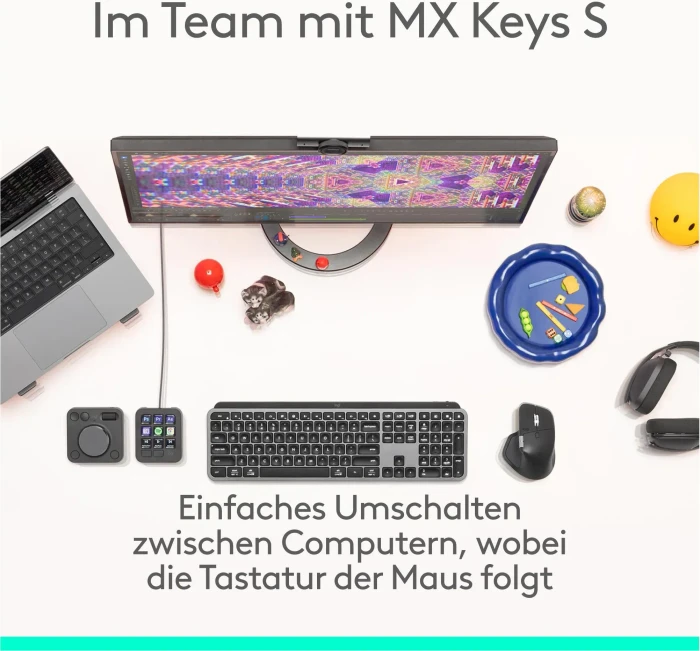 Logitech MX Master 4 Graphite, dunkelgrau, Logi Bolt, USB/Bluetooth