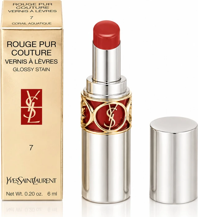 Yves Saint Laurent Rouge Pur Couture Lipgloss 07 Corail Aquatique, 6ml