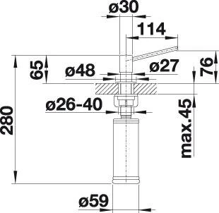 Blanco Torre Spülmittelspender 300ml PVD steel