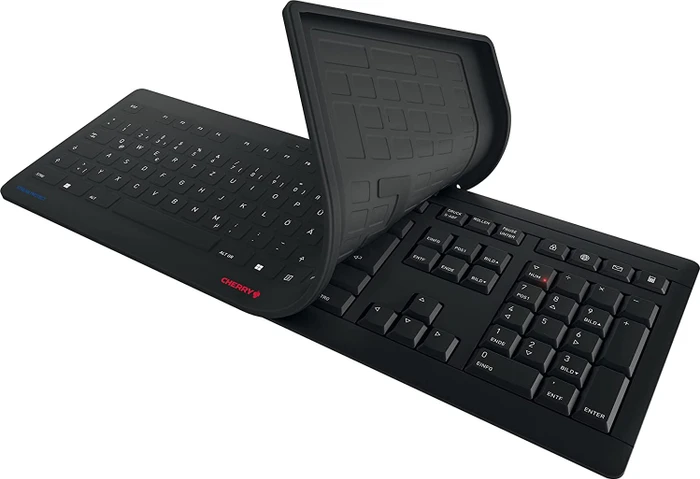 Cherry Stream Protect Membrane für Cherry Stream, Layouts: ISO-DE, Tastatur-Schutzhülle, schwarz