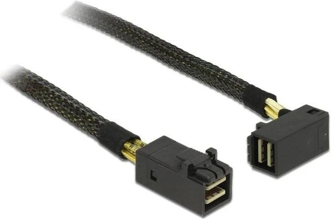 DeLOCK Mini SAS HD SFF-8643 auf Mini SAS HD SFF-8643 gewinkelt, 1m