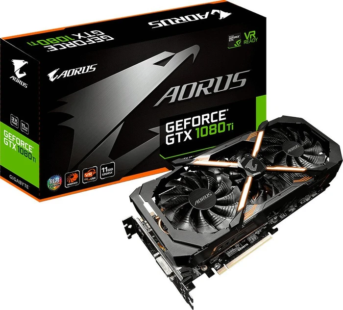 GIGABYTE AORUS GeForce GTX 1080 Ti 11G, 11GB GDDR5X, DVI, 2x HDMI, 3x DP