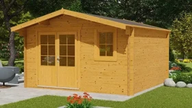 Alpholz Gartenhaus Roger-34 400x400cm imprägniert natur