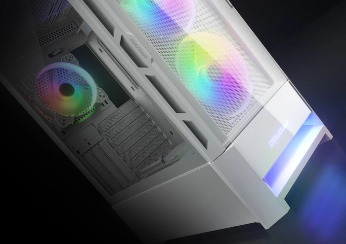 Cougar Duoface RGB White, weiß, Glasfenster