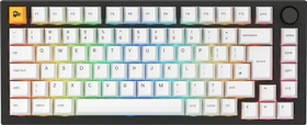 Glorious GMMK Pro Pre-built Gaming Keyboard, LEDs RGB, Glorious Fox linear, Black Slate/Artic White, UK (GLO-GMMK-P75-FOX-ISO-B-UK)