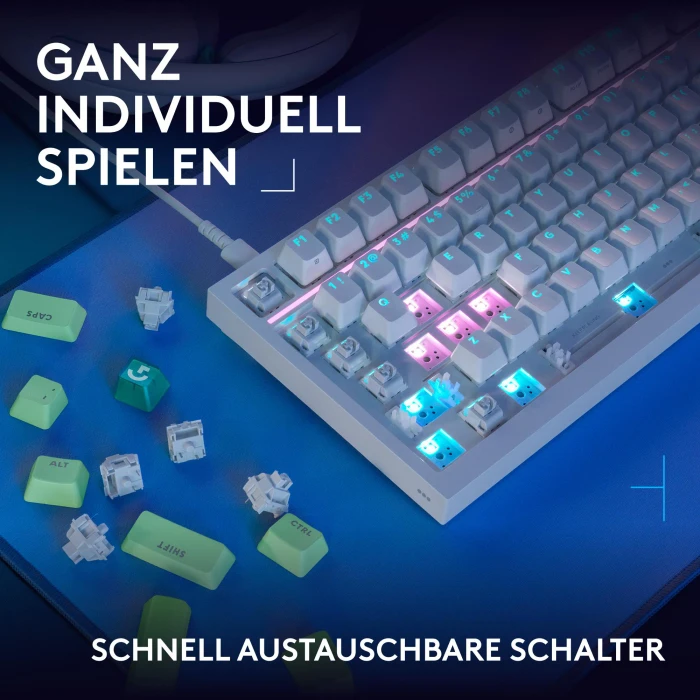 Logitech G316 X 75, weiß, Tactile Switch, USB, FR