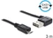 DeLOCK EASY-USB 2.0 Kabel, USB-A 90° horizontal gewinkelt [Stecker] auf Micro-B [Stecker], 3m Vorschaubild