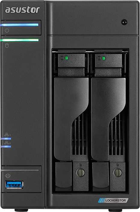 Asustor Lockerstor 2 AS6602T 12TB, 4GB RAM, 2x RJ-45 2.5GBase-T, 3x USB-A 3.0