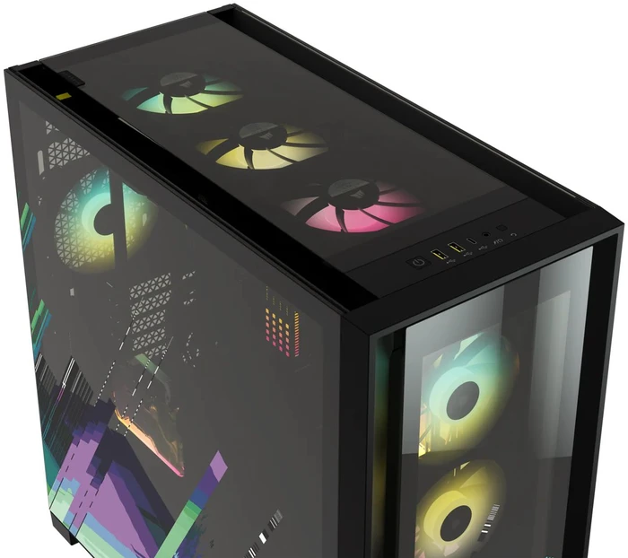 Corsair iCue 5000X RGB Signature Series Shift, schwarz, Glasfenster