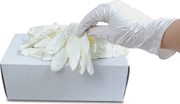 Franz Mensch Hygostar Nitril Safe Premium Einweghandschuhe L weiß, 100 Stück