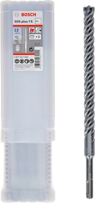 Bosch Professional SDS-plus-7X Hammerbohrer, 12x200x265mm, 30 Stück