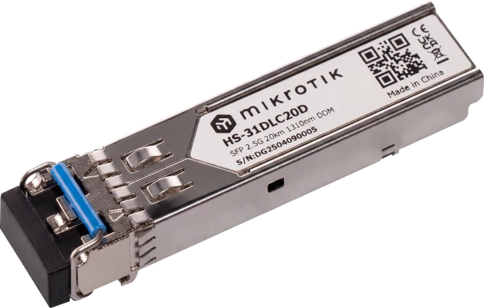 MikroTik RouterBOARD HS-31DLC20D 2.5G LAN-Transceiver, LC-Duplex SM 20km, SFP