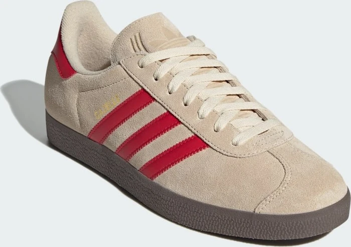 adidas Gazelle sand strata/better scarlet/cloud white (Herren)