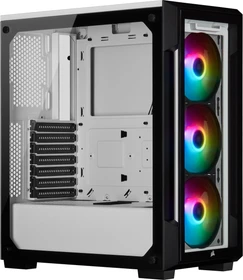Corsair iCue 220T RGB, weiß, Glasfenster