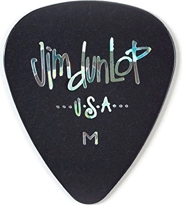 Dunlop Celluloid Black Pick, Medium, 12-Pack