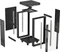Lanberg 19" Rackschrank 15HE, LCD, freistehend, Flat Pack, V2, Glastür, IP20, RAL 9004, 600mm tief Vorschaubild