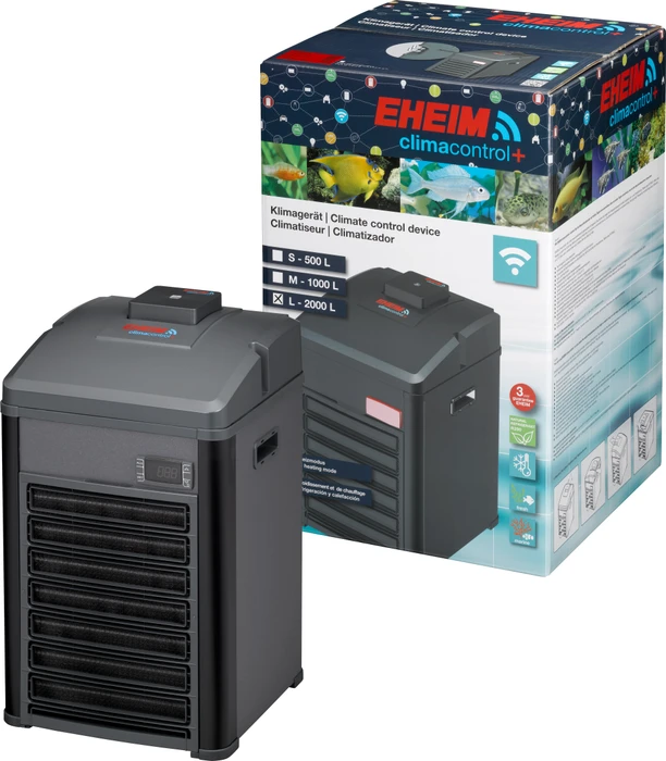 EHEIM climacontrol+ L Aquarienkühler/Aquarienheizung, Durchlauferhitzer und Durchlaufkühler mit Kompressor, WLAN