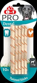 8in1 Delights Pro Dental Twisted Sticks XS Huhn, 10 Stück