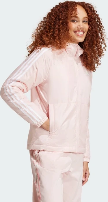 adidas Essentials 3-Streifen Insulated Hooded Jacke sandy pink (Damen)