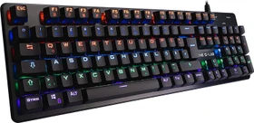 The G-Lab Keyz Carbon V3 Gaming Tastatur, LEDs RGB, BLUE Switches, USB, DE