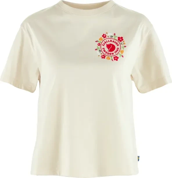 Fjällräven Fjällblomster Logo T-Shirt kurzarm chalk white (Damen)