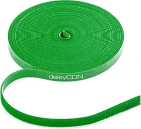 deleyCON Klett-Kabelbinder, 10mm, 10m, grün
