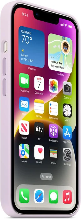 Apple Silikon Case mit MagSafe für iPhone 14 Flieder