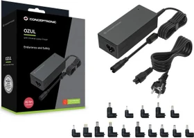 Conceptronic Universal Netzteil, 2-Pin-Stecker mit Wechseladapter, 90W