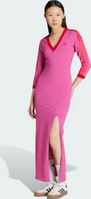 adidas Adicolor Classics 3-Streifen Maxi Kleid semi lucid fuchsia/better scarlet (Damen)