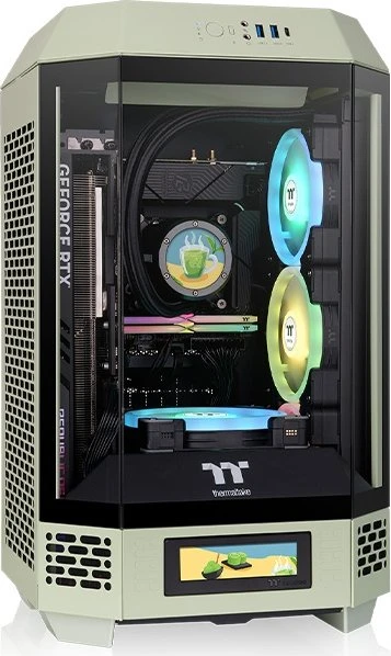 Thermaltake The Tower 250 Matcha Green, grün, Glasfenster, Mini-ITX