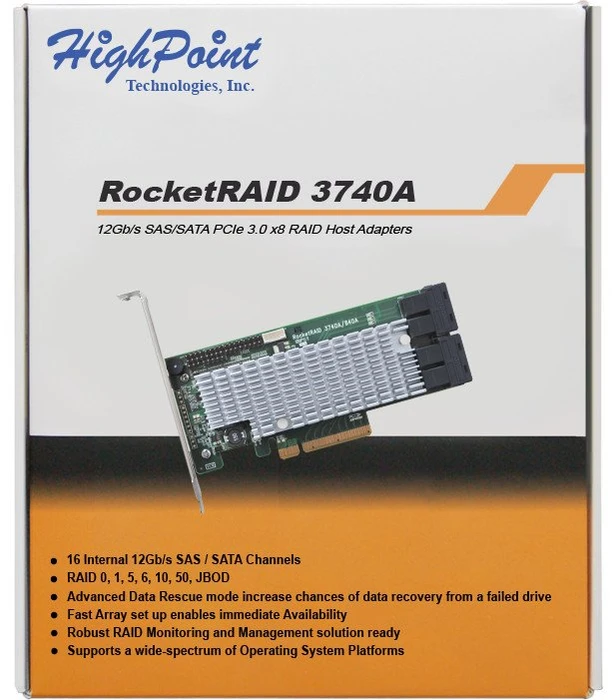 HighPoint RocketRAID 3700 Series 3740A, PCIe 3.0 x8