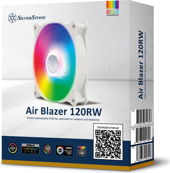 SilverStone Air Blazer 120RW, weiß, 120mm