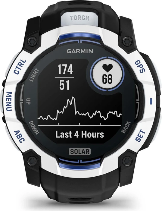 Garmin Instinct 3 Solar 50mm whitestone/black-bolt blue