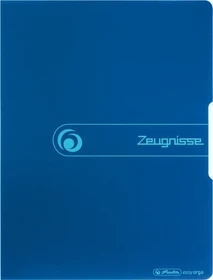 Herlitz easy orga to go Sichtbuch für Zeugnisse, A4, blau, inkl. 20 Klarsichthüllen