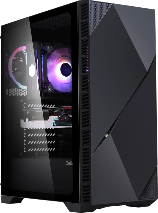 Zalman Z3 Iceberg_Black, schwarz, Glasfenster