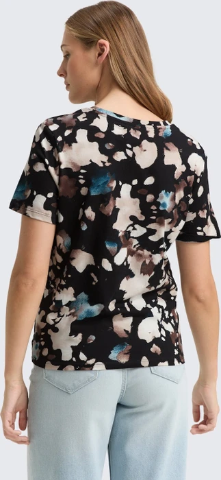 Tom Tailor Knoten-Detail T-Shirt kurzarm abstract print (Damen)