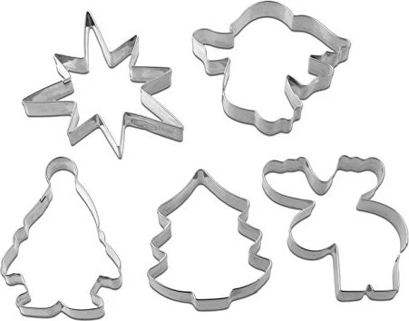 Dr. Oetker White Christmas Baking Weihnachten Ausstecher-Set, 5-tlg.