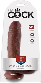 Pipedream King Cock 9" Cock with Balls brown