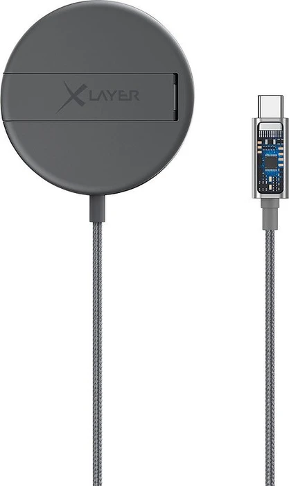 XLayer MagFix Pro 2 in 1 Wireless Charging Pad 15W grau