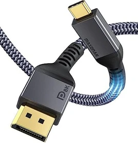 Maxonar USB-C [Stecker] auf DisplayPort 1.4 [Stecker] Kabel 8K 60Hz schwarz, 2m