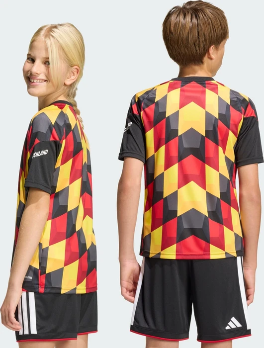 adidas Deutschland Pre-Match 2026 Heimtrikot kurzarm black/team yellow (Junior)