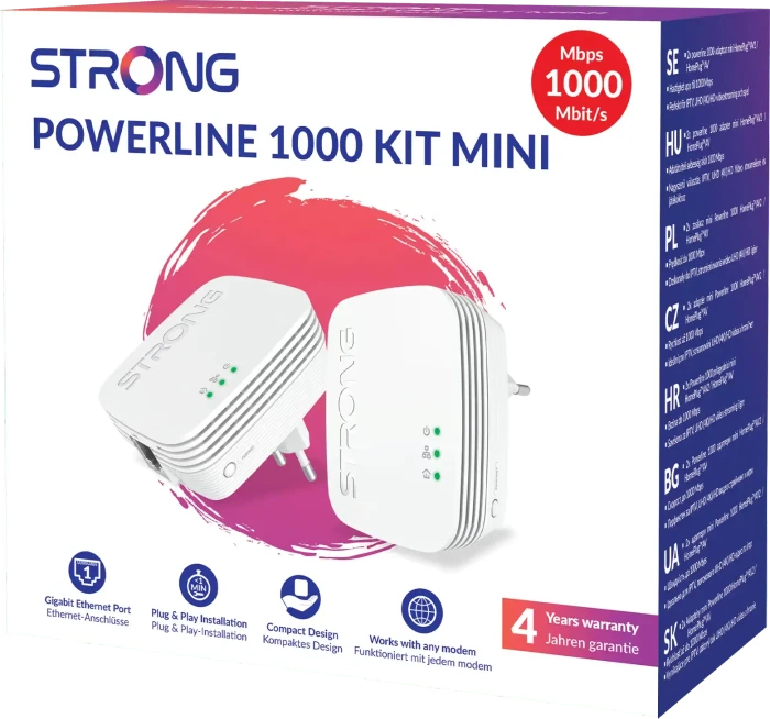 Strong Powerline 1000 Kit Mini, HomePlug AV2, RJ-45, 2er-Pack