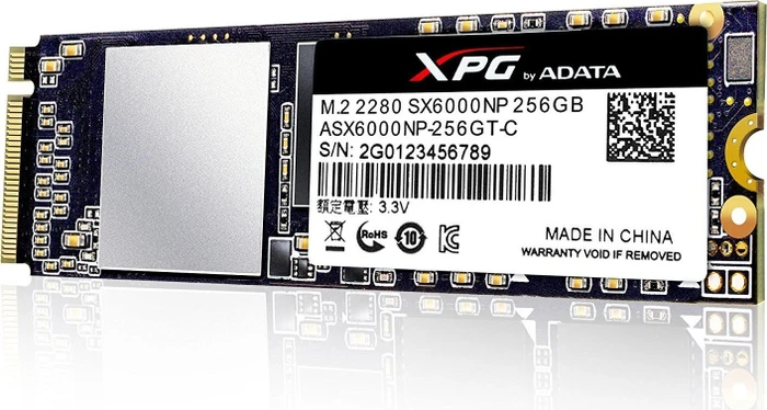 ADATA XPG SX6000 256GB, M.2 2280 / M-Key / PCIe 3.0 x2, Kühlkörper